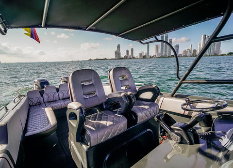 Luxury 42' boat rental to Rosario Islands