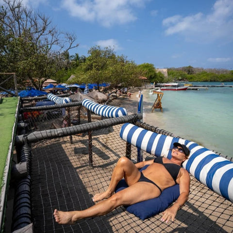 Vista paradisíaca en Bela Beach, Islas del Rosario, Cartagena